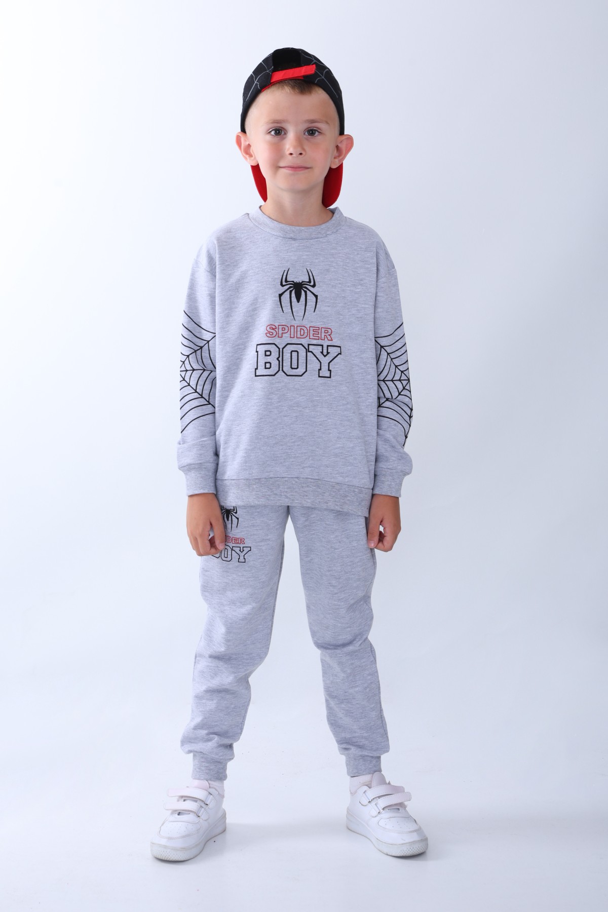 SPİDER BOY BASKILI MELANJ TAKIM